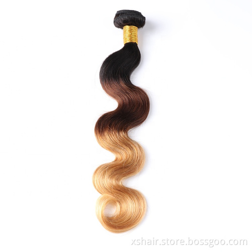 Body wave honey blonde human hair bundles 1B 4 27 ombre human hair bundles